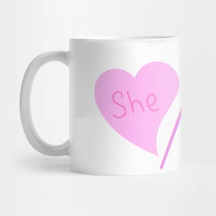 She/They Pronouns Mug